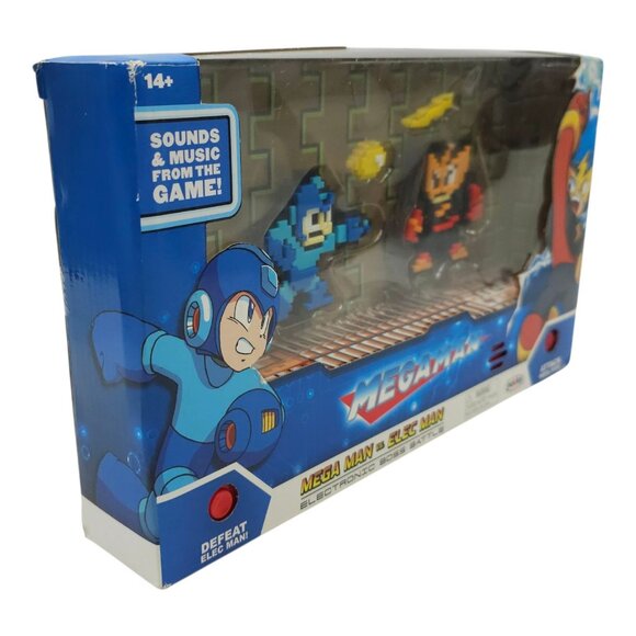 Jakks Pacific Mega Man VS Elec Man Electronic Boss Battle Sounds Music 8 Bit NEW - Picture 3 of 16